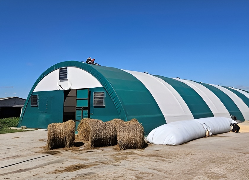 Тентовый ангар с системой вентиляции АВИКОР